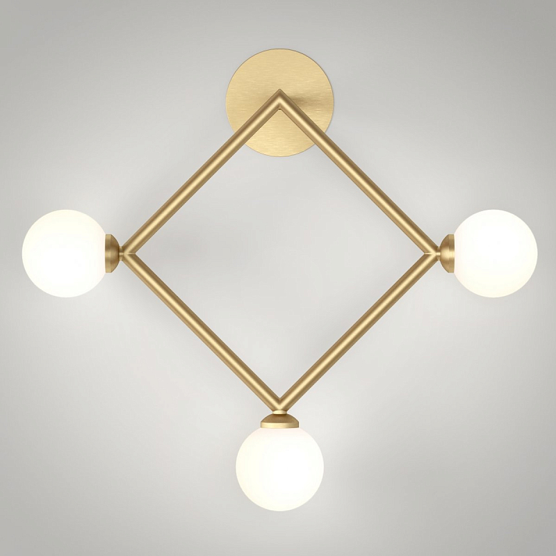 Бра Areti Rhombus Wall Золотой Белый Бра Areti Rhombus Wall Золотой Белый в Барнауле | Loft Concept