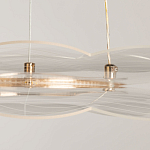 Люстра с прозрачным волнистым плафоном в форме цветка Ethereal Bloom варинант исполнения - 9 | Loft Concept в Барнауле