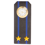 Часы погон подарочные настольные Авиация ВМФ из натурального камня Змеевик Military Clock варинант исполнения - 16 | Loft Concept в Барнауле