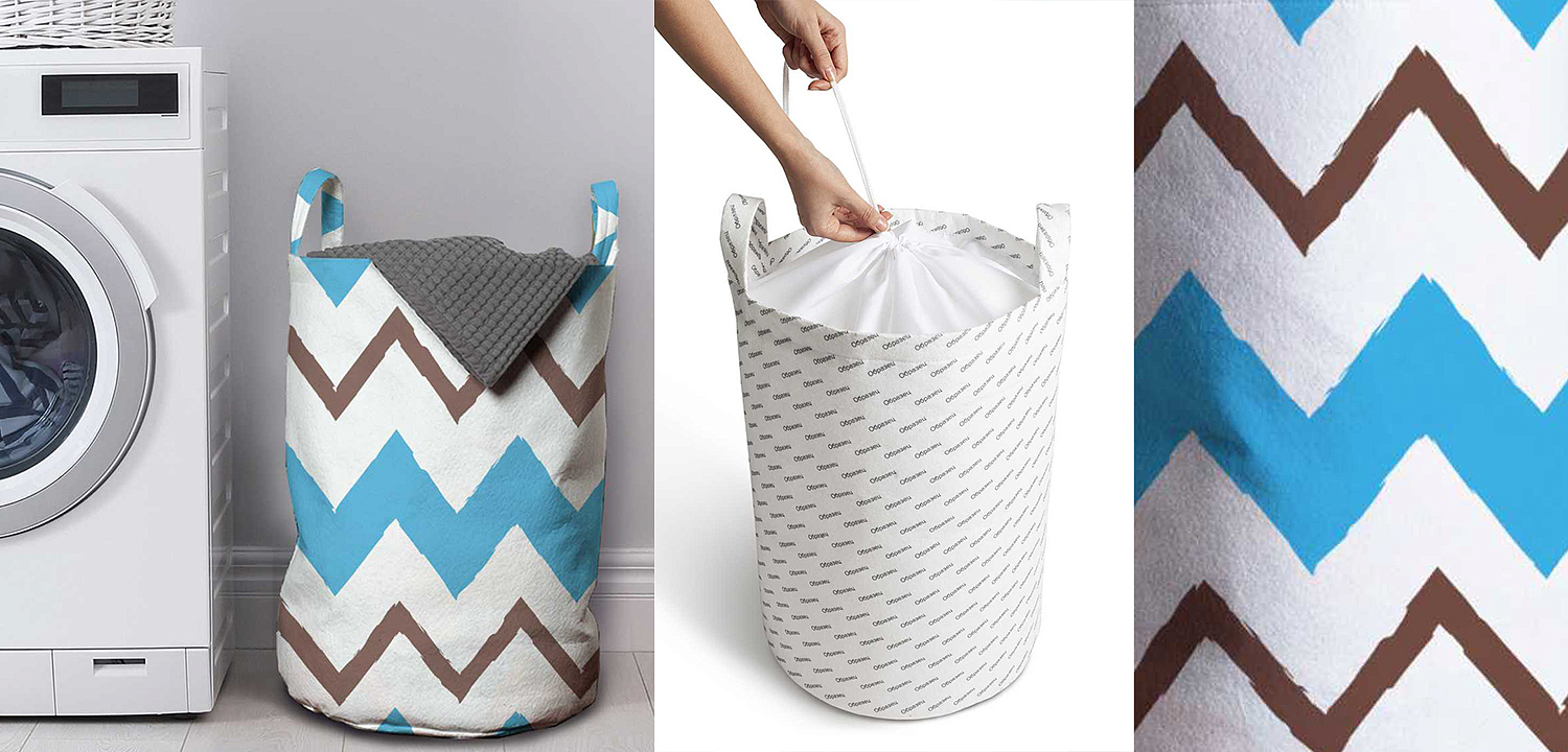 Корзина Blue Zigzag Basket Корзина Blue Zigzag Basket - Loft-Concept в Барнауле
