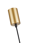 Подвесной светильник с сетчатым металлическим плафоном цилиндрической формы золотой Metal Mesh варинант исполнения - 5 | Loft Concept в Барнауле