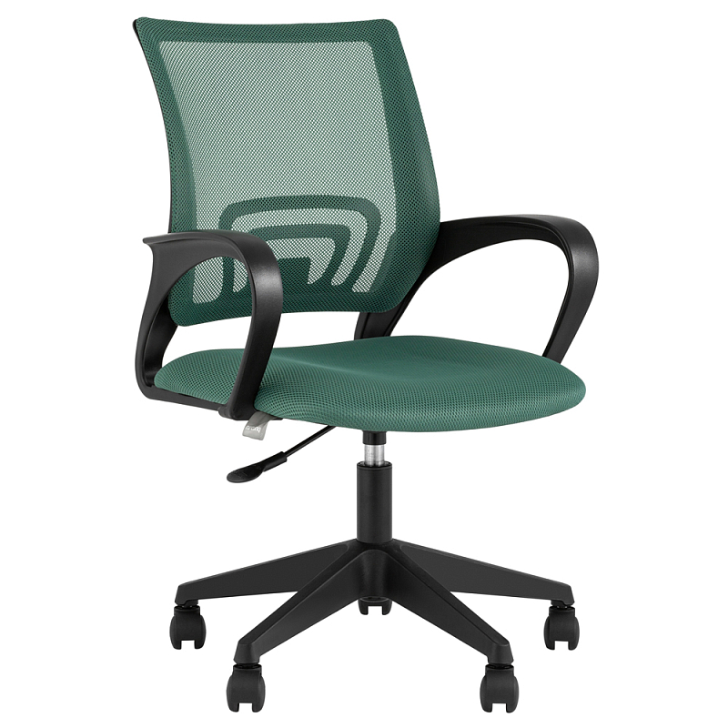 Офисное кресло с основанием из черного пластика Desk chairs Green Зеленый Черный Офисное кресло с основанием из черного пластика Desk chairs Green Зеленый Черный в Барнауле | Loft Concept
