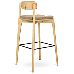 Барный стул из массива ясеня Elegant Ash Shape варинант исполнения - 4 | Loft Concept в Барнауле