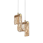 Подвесной светильник волнистой формы из фактурного стекла Wave варинант исполнения - 2 | Loft Concept в Барнауле