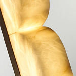 Бра с изогнутым плафоном из белого алебастра на прямоугольном основании Cryptocrystalline Stone варинант исполнения - 8 | Loft Concept в Барнауле