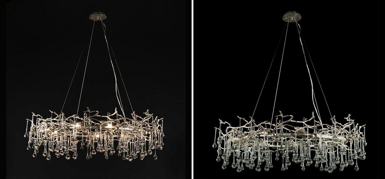 Люстра Crystal Drops Silver диаметр 100 Люстра Crystal Drops Silver диаметр 100 - Loft-Concept в Барнауле