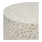 Приставной столик с рисунком из раковин устриц Bone Inlay варинант исполнения - 3 | Loft Concept в Барнауле