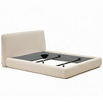 Кровать со съемным бежевым чехлом из ткани букле White Boucle Collection варинант исполнения - 1 | Loft Concept в Барнауле