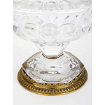 Чаша из прозрачного стекла на ножке с бронзовой ручкой в виде ветки Eden Garden варинант исполнения - 4 | Loft Concept в Барнауле