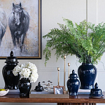 Ваза с крышкой однотонная Высота 31 см Chinoiserie Ceramics варинант исполнения - 3 | Loft Concept в Барнауле