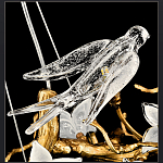 Люстра в виде золотой ветки с цветами и птичками Marvelous Garden варинант исполнения - 10 | Loft Concept в Барнауле