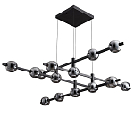 Люстра подвесная черная в сочетании с серыми стеклянными плафонами Embodiment варинант исполнения - 1 | Loft Concept в Барнауле