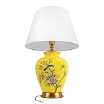 Настольная лампа желтая с изображением птиц Slip Away варинант исполнения - 9 | Loft Concept в Барнауле