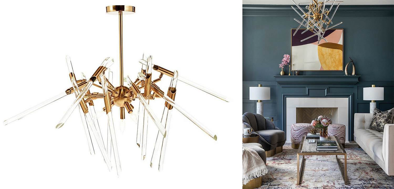 Люстра Ice Rods Chandelier brass Люстра Ice Rods Chandelier brass - Loft-Concept в Барнауле