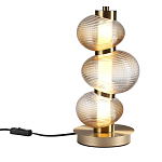 Настольная лампа с 3-мя рифлеными стеклянными шарами Marcelh Light варинант исполнения - 2 | Loft Concept в Барнауле