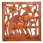 Панно из дерева слов и цветы Panel With Animals варинант исполнения - 1 | Loft Concept в Барнауле