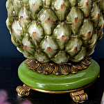 Настольная лампа с каркасом и декором в виде ананаса из фарфора и бронзы Pineapple Lamp варинант исполнения - 3 | Loft Concept в Барнауле