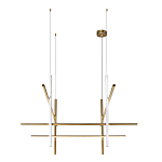 Люстра с 8-ю пересекающимися цилиндрическими плафонами на тонких тросах Trumpet tube варинант исполнения - 4 | Loft Concept в Барнауле