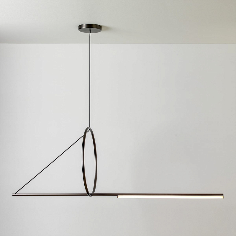 Люстра Suspension Cercle Et Trait – Graphite Satine Черный Люстра Suspension Cercle Et Trait – Graphite Satine Черный в Барнауле | Loft Concept