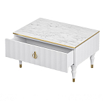 Стол журнальный белый с ящиком Expanses of Beauty варинант исполнения - 2 | Loft Concept в Барнауле