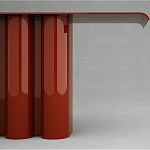 Консоль красная с цилиндрическим основанием Giorgio варинант исполнения - 2 | Loft Concept в Барнауле