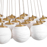 Люстра подвесная круглая с сферическими плафонами из натурального камня Glowing Spheres варинант исполнения - 7 | Loft Concept в Барнауле