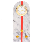Часы погон МВД подарочные настольные из натурального камня Мрамор Military Clock варинант исполнения - 13 | Loft Concept в Барнауле