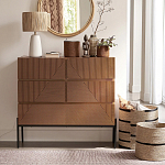 Комод с геометрическим рисунком на ящиках Anders Dark Wood варинант исполнения - 7 | Loft Concept в Барнауле