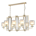 Люстра прямоугольной формы с 8-ю цилиндрическими плафонами из стекла Laurent варинант исполнения - 6 | Loft Concept в Барнауле