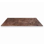 Стол обеденный с коричневой прямоугольной столешницей из керамики на четырех металлических ножках Brown Ceramics варинант исполнения - 2 | Loft Concept в Барнауле