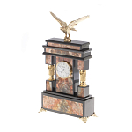 Часы настольные из яшмы и бронзы с декором в виде горного орла Eagle Stone Clock варинант исполнения - 2 | Loft Concept в Барнауле