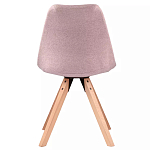 Стул мягкий с высокой спинкой на деревянных ножках Chair Dusty Pink варинант исполнения - 4 | Loft Concept в Барнауле
