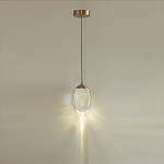 Подвесной светильник с плафоном в форме капли Crystal Transparent Drop варинант исполнения - 4 | Loft Concept в Барнауле