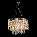 Люстра подвесная с хрустальными подвесками и металлическим основанием цвета Хром Ludivine Lighting варинант исполнения - 4 | Loft Concept в Барнауле
