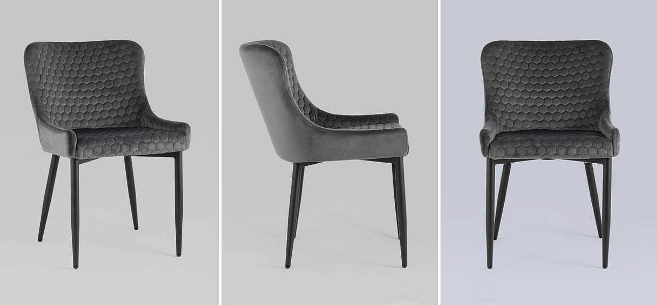Стул Stitch Honey Chair Серый Велюр Стул Stitch Honey Chair Серый Велюр - Loft-Concept в Барнауле