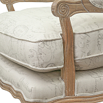 Кресло со спинкой из ротанга Ellie Rattan Armchair beige print flax варинант исполнения - 4 | Loft Concept в Барнауле