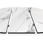 Стол обеденный раздвижной со столешницей белый мрамор Magali варинант исполнения - 7 | Loft Concept в Барнауле