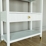 Стеллаж Elsa Dreams White со стеклянными полками и ящиком варинант исполнения - 2 | Loft Concept в Барнауле