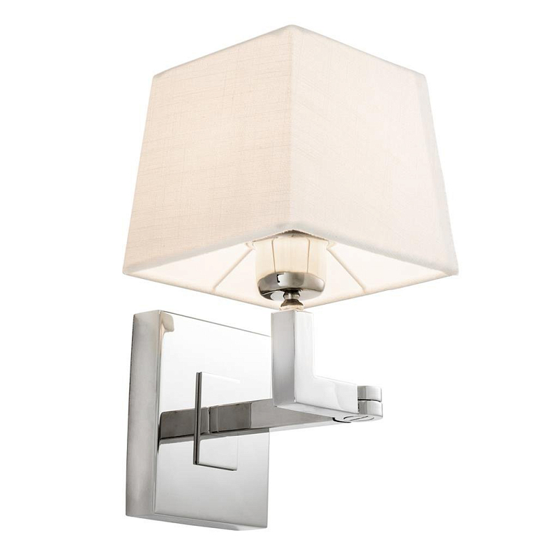 Бра Eichholtz Wall Lamp Cambell Nickel Никель Бежевый Бра Eichholtz Wall Lamp Cambell Nickel Никель Бежевый в Барнауле | Loft Concept
