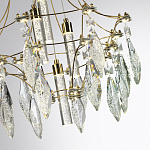 Люстра подвесная из металла с хрустальными подвесками прозрачного цвета Quasar 41 варинант исполнения - 3 | Loft Concept в Барнауле