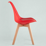 Стул с основой из пластика и мягким сиденьем Arvika Red варинант исполнения - 3 | Loft Concept в Барнауле