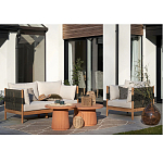 Садовый диван из тикового дерева и веревок Оreon варинант исполнения - 7 | Loft Concept в Барнауле