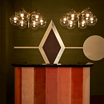 Обои ручная роспись Chez Nina by India Mahdavi Standard colourway on Perfect Green slub silk варинант исполнения - 3 | Loft Concept в Барнауле