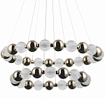 Светодиодная двухъярусная кольцевая люстра Crystal Globule Chandelier Gold варинант исполнения - 1 | Loft Concept в Барнауле
