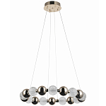 Светодиодная кольцевая люстра Crystal Globule Chrome Chandelier Gold варинант исполнения - 2 | Loft Concept в Барнауле