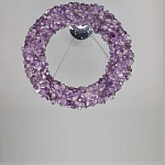 Люстра кргулая из фиолетового хрустального камня Purple Diamond варинант исполнения - 1 | Loft Concept в Барнауле