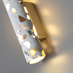 Бра с цилиндрическим белым бетонным плафоном Terrazzo Light варинант исполнения - 4 | Loft Concept в Барнауле