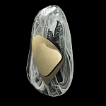 Бра овальное из стекла с золотым элементом Flow Texture  варинант исполнения - 6 | Loft Concept в Барнауле