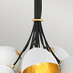 Люстра с 15-ю белыми  плафонами с золотой внутренней поверхностью Hinkley варинант исполнения - 9 | Loft Concept в Барнауле