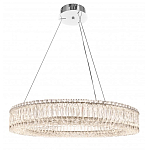 Люстра подвесная круглая из прозрачного хрусталя с корпусом из металла цвета хром Selfsufficient варинант исполнения - 4 | Loft Concept в Барнауле